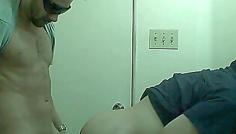 Blonde girl shows off her huge cock